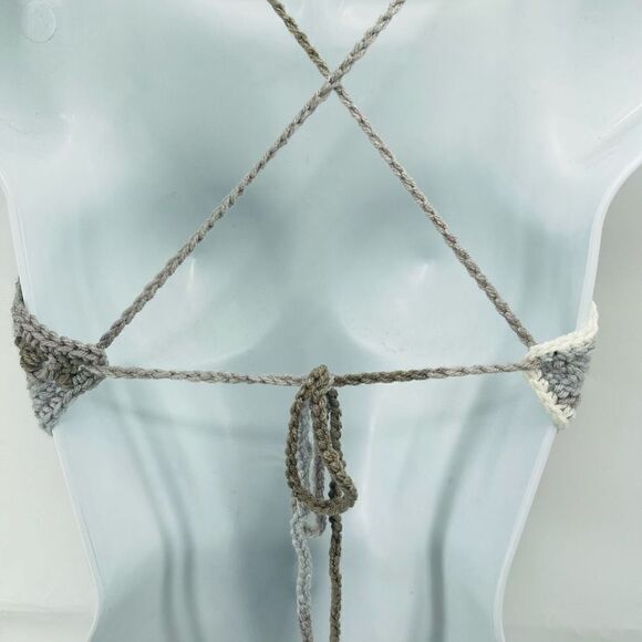 Napper Veronica Women's Handmade Crochet Crop Top Medium Large Earth Tone NEW - Picture 5 of 16